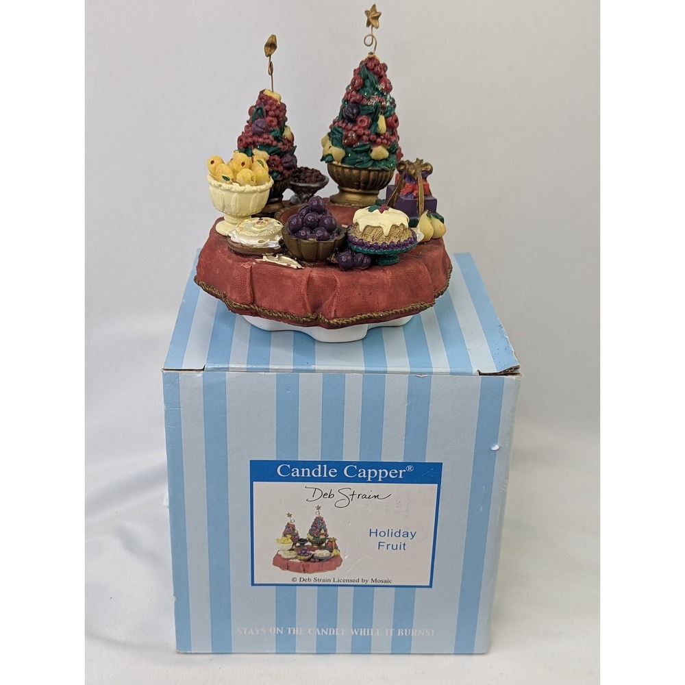 Deb Strain Candle Capper Holiday Fruit 4 Inch Old Virginia